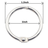 50PCS Binder Rings 1 Inch,Nickel Plated Steel Book Rings,Loose Leaf Binder Rings,Key Rings,Metal Rings for Index Cards. In Australia - Darrahopens