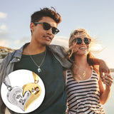 Magnetic Couples Heart Stainless Steel Jewelry Set for Women Love Friendship Couple Necklace Pendant Love Heart Puzzle Matching