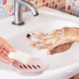 Soap Cover PP Material Soap Dish Drain Box for Household Kitchen and Toilet double-layer design, durable.(Color : Pink)