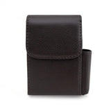 PU Leather Cigarette Case with Lighter Holder Tobacco Pouch Best Gift for Men Women (Lichee Pattern Brown)
