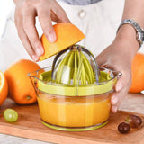 Citrus Lemon Orange Juicer Manual Hand Squeezer with Built-in Measuring Cup and Grater,space saving storage Green