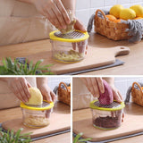 Citrus Lemon Orange Juicer Manual Hand Squeezer with Built-in Measuring Cup and Grater,space saving storage Green