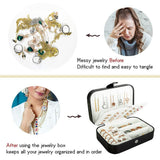 Travel Jewelry Box,PU Leather Small Jewelry Organizer for Women Girls,Portable Mini Travel Case Display Storage Holder Boxes
