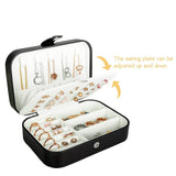 Travel Jewelry Box,PU Leather Small Jewelry Organizer for Women Girls,Portable Mini Travel Case Display Storage Holder Boxes