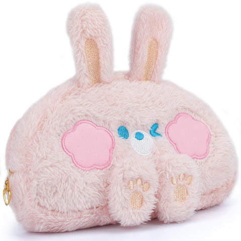 Pencil Case Cute Plush Bear Pencil Case Cute Aesthetic Pencil Pouch Large Pencil Holder Kawaii Stuff (pink) In Australia - Darrahopens