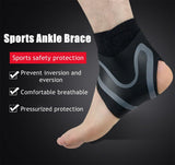 （1Pair） Ankle Support for Women & Men Ankle Compression Sleeve Ankle Wrap Strap Ankle Brace for Sprained Ankle (Grey,M)