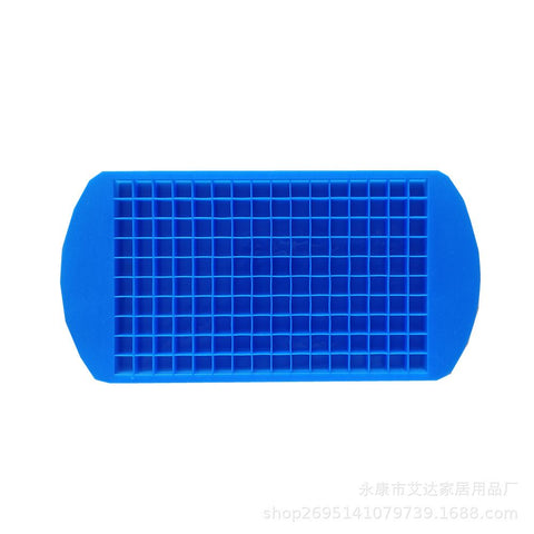 160 Grids Ice Cube Trays Mini Tiny Silicone Ice Cube Trays and Candy Grids Small Ice Maker Tiny Ice Cube Trays Chocolate （Blue)