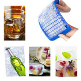 160 Grids Ice Cube Trays Mini Tiny Silicone Ice Cube Trays and Candy Grids Small Ice Maker Tiny Ice Cube Trays Chocolate （Blue)