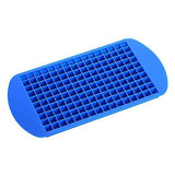 160 Grids Ice Cube Trays Mini Tiny Silicone Ice Cube Trays and Candy Grids Small Ice Maker Tiny Ice Cube Trays Chocolate （Blue)