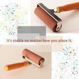 Soft Rubber Roller, Brayer Ideal for Anti Skid Tape Construction Tools, Print, Ink and Stamping Tools(4-Inch, Brown)
