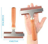 Soft Rubber Roller, Brayer Ideal for Anti Skid Tape Construction Tools, Print, Ink and Stamping Tools(4-Inch, Brown)