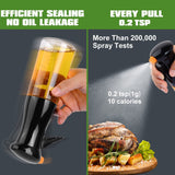 Oil Sprayer for Cooking, Upgraded Olive Oil Sprayer Bottle, Air Fryer  Vinegar Spritzer, Kitchen Gadgets Roasting (Black)