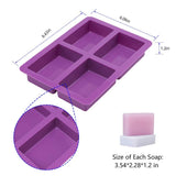 Pack Rectangle Silicone Soap Mold, Large Silicone Mold for Soap Making, Thick and Durable Easy to use Multipurpose