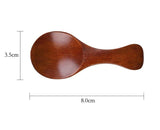 Mini Wooden Spoons Small Kitchen Spice Condiment Spoon Sugar Tea Coffee Scoop Short Handle Wood Spoon Kitchen Gadgets (2PCS )
