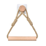 Home Toilet Roll Holder Creative Wood Roll Holder Country House Toilet Paper Holder Toilet Bathroom Retro Wall Mount Rope In Australia - Darrahopens