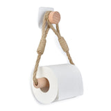 Home Toilet Roll Holder Creative Wood Roll Holder Country House Toilet Paper Holder Toilet Bathroom Retro Wall Mount Rope In Australia - Darrahopens