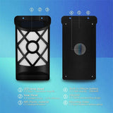 Solar Flame Lights Outdoor, Waterproof Flickering Flame Solar Lights  Solar Powered Wall Mounted Night Lights Lattice Design