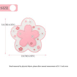 2PCS Cute Cherry Blossom PVC Home Tea Mug Pink Flower Pattern Anti-Skid Pot Bowl Pad Placemat for Desk Drink DecorAccessories