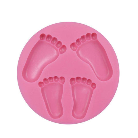 Feet Mold,Soap Clay  Chocolate Sugarcraft Baking Tool DIY Mold for Baby Shower Birthday Party Cake Decoration In Australia - Darrahopens