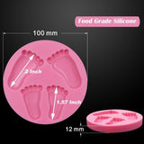 Feet Mold,Soap Clay  Chocolate Sugarcraft Baking Tool DIY Mold for Baby Shower Birthday Party Cake Decoration
