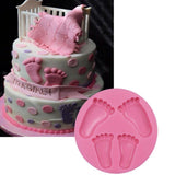 Feet Mold,Soap Clay  Chocolate Sugarcraft Baking Tool DIY Mold for Baby Shower Birthday Party Cake Decoration In Australia - Darrahopens