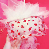 Travel Toiletry Clear Makeup Bags, Portable Makeup Brushes Kit Storage Bag, Waterproof Cartoon Organization For Women Girls(Heart) In Australia - Darrahopens
