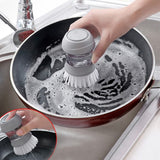Soap Dispensing Palm Brush,Handheld Dish Soap Brush,Kitchen Palm Brush for Dish,Mushroom Brush easy to clean