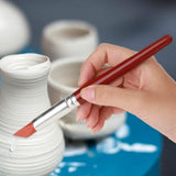 5Pcs Red Large-sized Rubber Tip Paints Silicon Brushes Sculpture Pottery Clay Shaping Carving Tool will not be easily damaged.