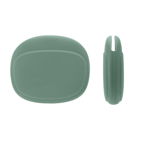 Silicone Headphone Pouch - Organizer Case for Earbuds USB Cable Charger - Headphones Cables Accessories Storage - Green