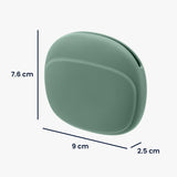 Silicone Headphone Pouch - Organizer Case for Earbuds USB Cable Charger - Headphones Cables Accessories Storage - Green