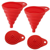 Funnels for Filling Bottles Set of 2, Food Grade Silicone Funnel for Kitchen Use. Small Collapsible Funnel Bottle Funnel for Water
