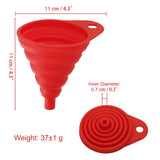 Funnels for Filling Bottles Set of 2, Food Grade Silicone Funnel for Kitchen Use. Small Collapsible Funnel Bottle Funnel for Water