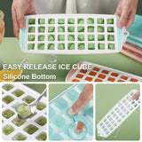 4 Pack Mini Ice Cube Trays with Lid, Stackable Ice Trays Set for Freezer, Molds Easy Release Crushed Ice Cube for Chilling Whiskey In Australia - Darrahopens