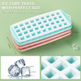 4 Pack Mini Ice Cube Trays with Lid, Stackable Ice Trays Set for Freezer, Molds Easy Release Crushed Ice Cube for Chilling Whiskey In Australia - Darrahopens