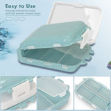 Travel Pill Organizer, Three Folding Design Daily Pill Organizer, Pill Box for Purse Pocket to Hold Vitamins,Cod  Light Blue In Australia - Darrahopens