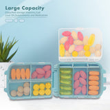 Travel Pill Organizer, Three Folding Design Daily Pill Organizer, Pill Box for Purse Pocket to Hold Vitamins,Cod  Light Blue In Australia - Darrahopens