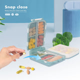 Travel Pill Organizer, Three Folding Design Daily Pill Organizer, Pill Box for Purse Pocket to Hold Vitamins,Cod  Light Blue In Australia - Darrahopens