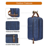Toiletry Travel Bag for Men Waterproof Travel Toiletry Organizer Bag with Handle Men's Dopp Kit Shaving Bag Large Capacity (Navy)