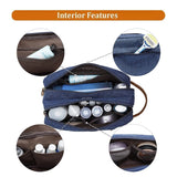 Toiletry Travel Bag for Men Waterproof Travel Toiletry Organizer Bag with Handle Men's Dopp Kit Shaving Bag Large Capacity (Navy) In Australia - Darrahopens