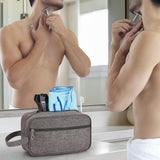 Heavy-duty Toiletry Bag  Nylon Travel Dopp Kit Bathroom Shaving Organizer for Men or Women Toiletries Traveling (Grey -1 pcs)