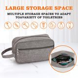 Heavy-duty Toiletry Bag  Nylon Travel Dopp Kit Bathroom Shaving Organizer for Men or Women Toiletries Traveling (Grey -1 pcs)