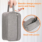 Heavy-duty Toiletry Bag  Nylon Travel Dopp Kit Bathroom Shaving Organizer for Men or Women Toiletries Traveling (Grey -1 pcs)