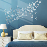 72 Pcs Silver Butterfly Decorations, 3 Sizes 3 Styles, 3D Butterfly Wall Decor, Butterfly Party Decorations, Birthday Decorations