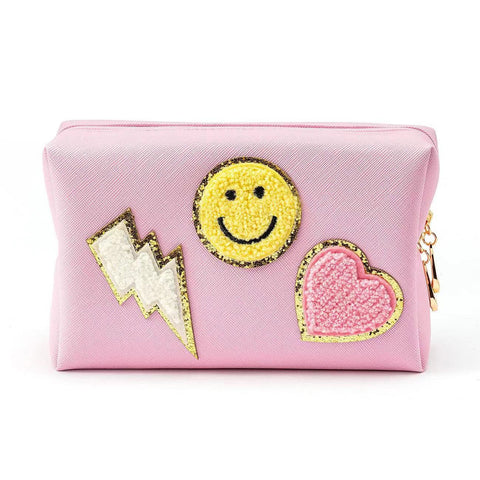 Makeup Bag Pu Leather Portable Waterproof Cosmetic Bag Travel Makeup Bag Organizer Travel Accessories Makeup Bag for Women Pink
