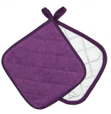 Cotton Made Machine Washable Heat Resistant Everyday Kitchen Basic Pot Holder, Hot Pads,  for Cooking and Baking Set of 4