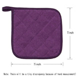 Cotton Made Machine Washable Heat Resistant Everyday Kitchen Basic Pot Holder, Hot Pads,  for Cooking and Baking Set of 4