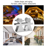 Boy Girl Hollow Pattern Wrought Iron Art Vertical Napkin Holder Paper Napkin Holder Organizer for Bars Dining Table(Silver) In Australia - Darrahopens