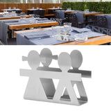 Boy Girl Hollow Pattern Wrought Iron Art Vertical Napkin Holder Paper Napkin Holder Organizer for Bars Dining Table(Silver) In Australia - Darrahopens