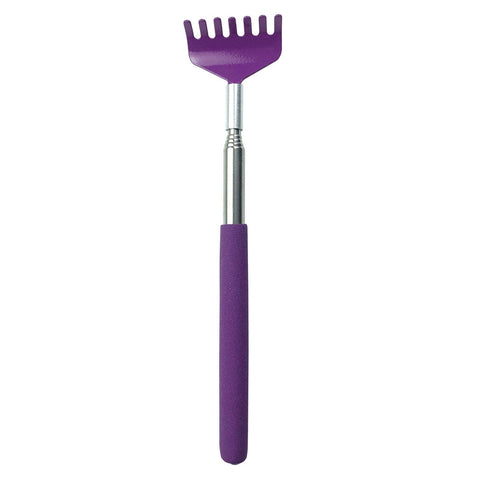 Retractable Back Scratcher with Rubber Handle Scratching Device for The Elderly Extensible Massage Tools Metal Telescopic Hand Grip