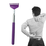 Retractable Back Scratcher with Rubber Handle Scratching Device for The Elderly Extensible Massage Tools Metal Telescopic Hand Grip